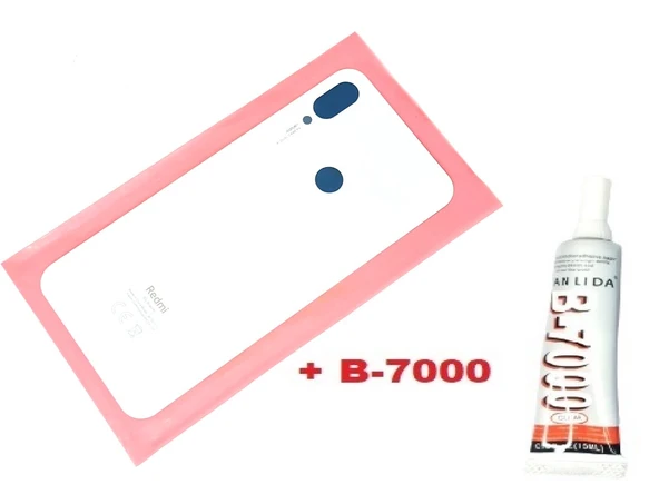 Tkgz Xiaomi Redmi NOTE 7 Arka Pil Batarya Kapağı (CAM+B-7000) BEYAZ ürün görseli 1