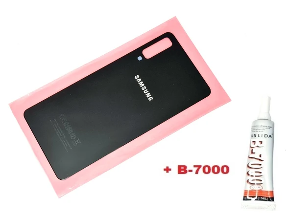 Tkgz Samsung Galaxy A7 A750 Arka Pil Batarya Kapağı (CAM+B-7000) SİYAH ürün görseli 1