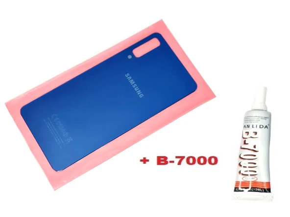 Tkgz Samsung Galaxy A7 A750 Arka Pil Batarya Kapağı (CAM+B-7000) MAVİ ürün görseli 1