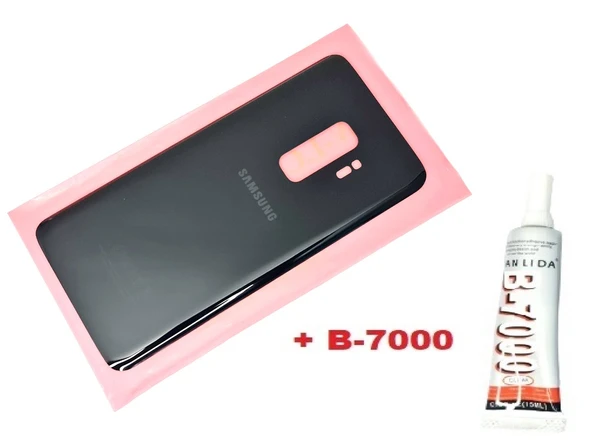 Tkgz Samsung Galaxy S9 PLUS Arka Pil Batarya Kapağı (CAM+B-7000) SİYAH ürün görseli 1