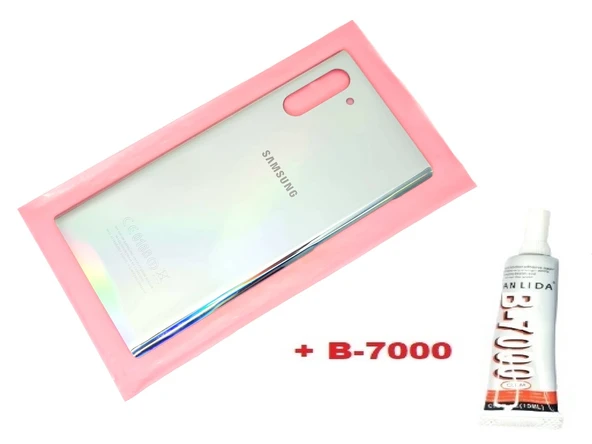 Tkgz Samsung Galaxy NOTE 10 Arka Pil Batarya Kapağı (CAM+B-7000) GRİ ürün görseli 1