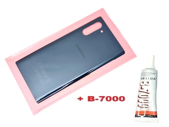Tkgz Samsung Galaxy NOTE 10 Arka Pil Batarya Kapağı (CAM+B-7000) SİYAH ürün görseli 1