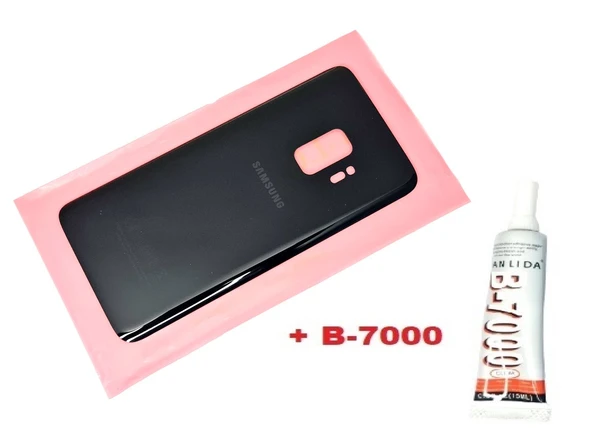 Tkgz Samsung Galaxy S9 Arka Pil Batarya Kapağı (CAM+B-7000) SİYAH ürün görseli 1