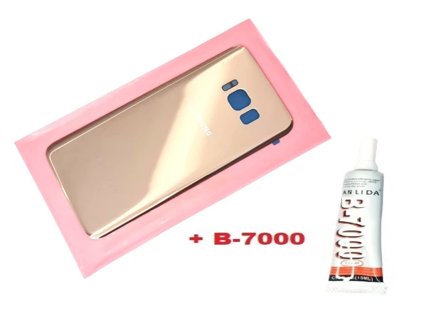 Tkgz Samsung Galaxy S8 Arka Pil Batarya Kapağı (CAM+B-7000) GOLD ürün görseli 1
