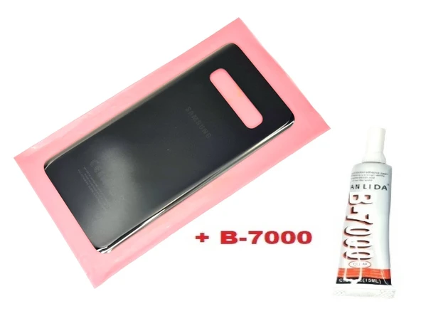 Tkgz Samsung Galaxy S10 Arka Pil Batarya Kapağı (CAM) SİYAH ürün görseli 1