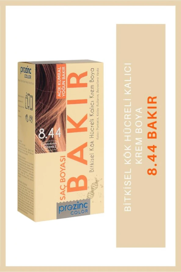Prozinc Color 8.44 Bakır - Amonyaksız Bitkisel Kalıcı Saç Boyası ürün görseli 1