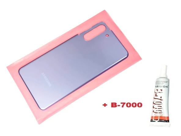 Tkgz Samsung Galaxy S21 Arka Pil Batarya Kapağı (CAM+B-7000) MAVİ ürün görseli 1