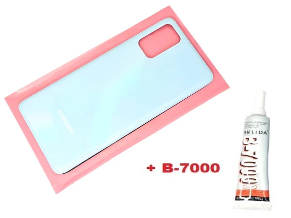 Tkgz Samsung Galaxy S20 PLUS Arka Pil Batarya Kapağı (CAM+B-7000) MAVİ ürün görseli 1