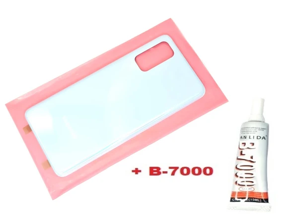 Tkgz Samsung Galaxy S20 Arka Pil Batarya Kapağı (CAM+B-7000) MAVİ ürün görseli 1