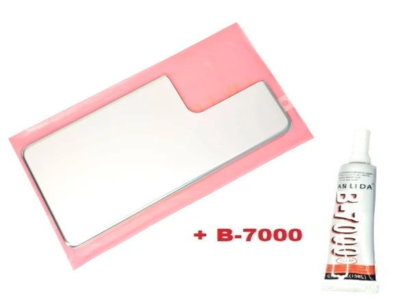 Tkgz Samsung Galaxy S21 UTRA Arka Pil Batarya Kapağı (CAM+B-7000) GRİ ürün görseli 1