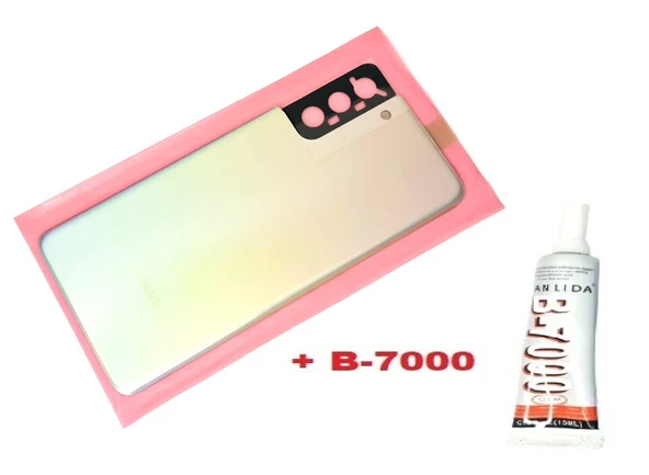 Tkgz Samsung Galaxy S21 PLUS Arka Pil Batarya Kapağı (CAM+B-7000) GRİ ürün görseli 1
