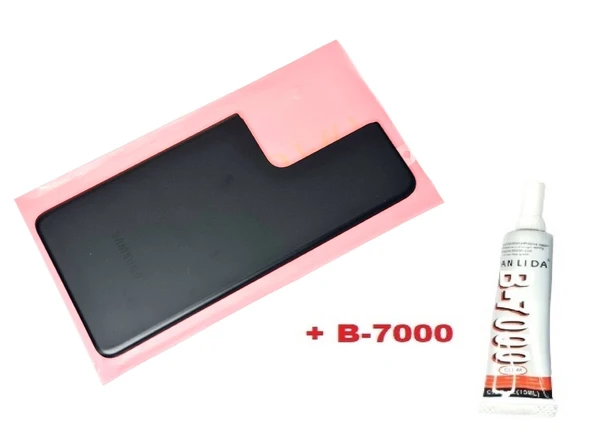 Tkgz Samsung Galaxy S21 UTRA Arka Pil Batarya Kapağı (CAM+B-7000) SİYAH ürün görseli 1