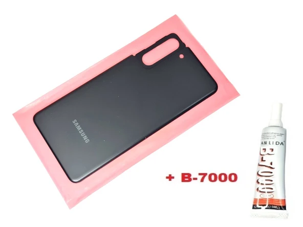 Tkgz Samsung Galaxy S21 Arka Pil Batarya Kapağı (CAM+B-7000) SİYAH ürün görseli 1