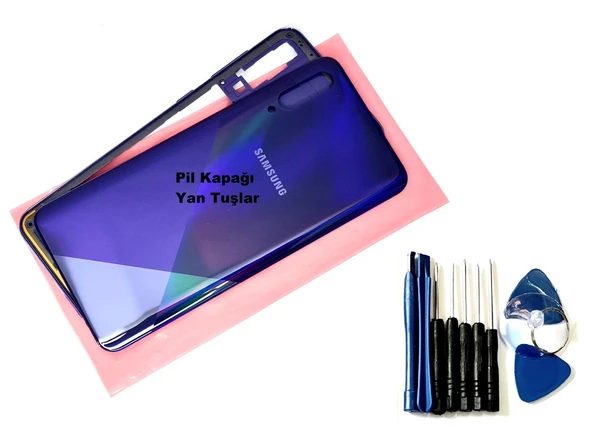 Tkgz Samsung Galaxy A30S (A307) FULL ORJ KASA Arka Pil Batarya Kapağı (TAMİR SETİ) MAVİ ürün görseli 1