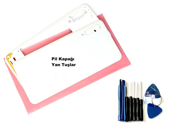 Tkgz Samsung Galaxy A30S (A307) FULL ORJ KASA Arka Pil Batarya Kapağı (TAMİR SETİ) SİYAH ürün görseli 1