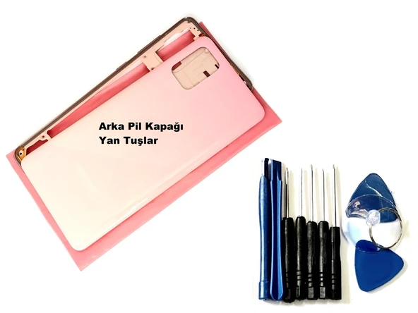 Tkgz Samsung Galaxy A71 (A715) FULL ORJ KASA Arka Pil Batarya Kapağı (TAMİR SETİ) PRMBE ürün görseli 1