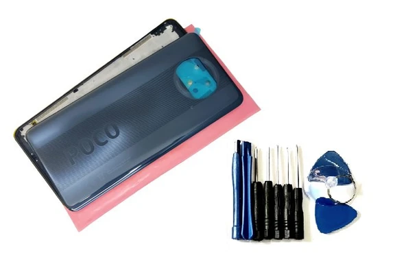 Tkgz Xiaomi POCO X3 / Poco X3 Nfc FULL ORJ KASA Arka Pil Kapağı (TAMİR SETİ) SİYAH ürün görseli 1