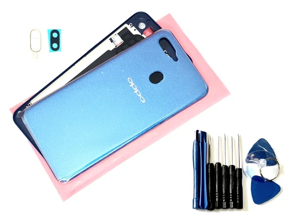 Tkgz Oppo A5S KASA Arka Pil Batarya Kapağı (TAMİR SETİ) MAVİ ürün görseli 1