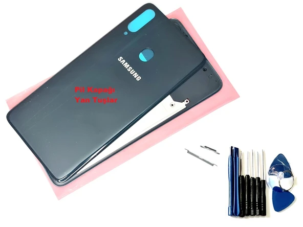 Tkgz Samsung Galaxy A20S KASA Arka Pil Batarya Kapağı (TAMİR SETİ) YEŞİL ürün görseli 1