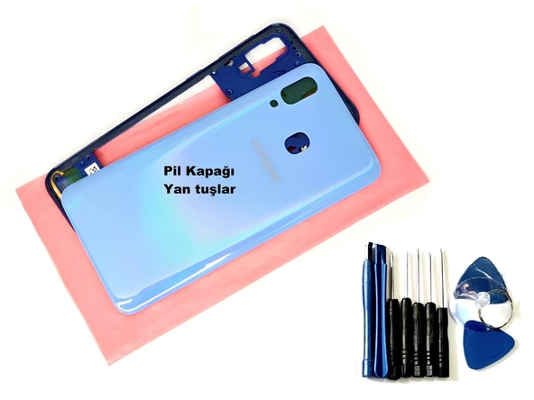 Tkgz Samsung Galaxy A40 A 405 KASA Arka Pil Batarya Kapağı (TAMİR SETİ) MAVİ ürün görseli 1