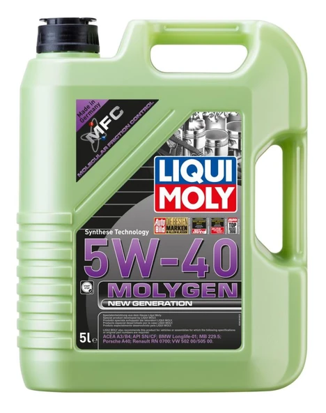 Liqui Moly Molygen 5w40 Yüksek Perf. Yeşil Motor Yağı 5 lt. 8536 ürün görseli 1