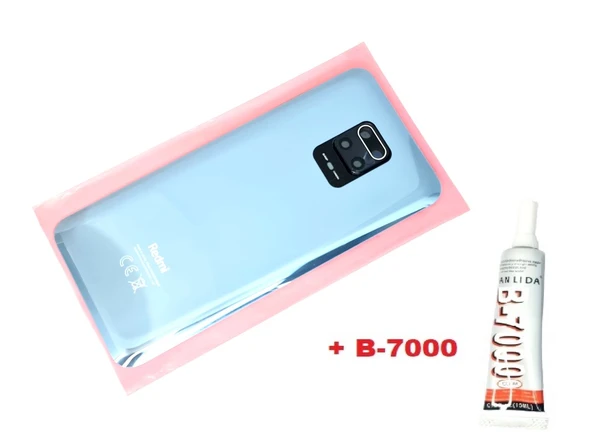 Tkgz Xiaomi Redmi NOTE 9S Arka Kapak Batarya Kapağı (LENSLİ CAM) (B-7000) GRİ ürün görseli 1