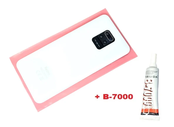 Tkgz Xiaomi Redmi NOTE 9 PRO Arka Kapak Batarya Kapağı (LENSLİ CAM) (B-7000) BEYAZ ürün görseli 1