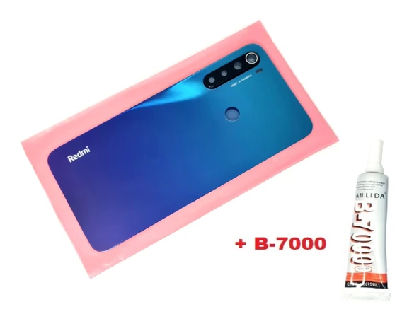 Tkgz Xiaomi Redmi NOTE 8 Arka Kapak Batarya Kapağı (LENSLİ CAM) (B-7000) MAVİ ürün görseli 1