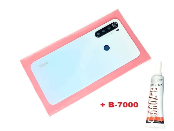 Tkgz Xiaomi Redmi NOTE 8 Arka Kapak Batarya Kapağı (LENSLİ CAM) (B-7000) BEYAZ ürün görseli 1