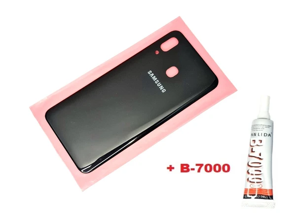 Tkgz Samsung Galaxy A20 A205 Arka Pil Batarya Kapağı (B-7000) SİYAH ürün görseli 1