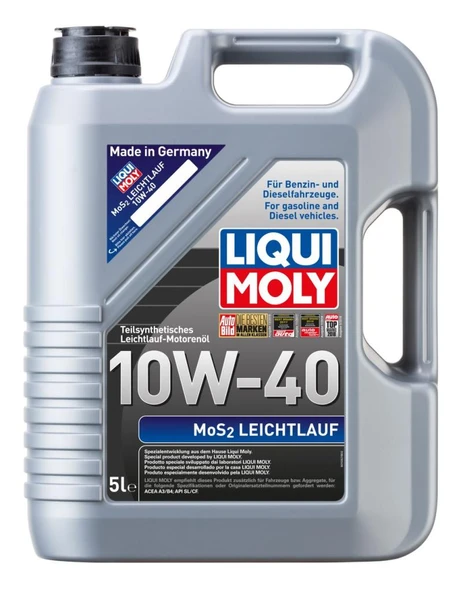 Liqui Moly MoS2 Leichtalauf Yarı Sentetik 10W-40 Motor Yağı. 5 lt ürün görseli 1