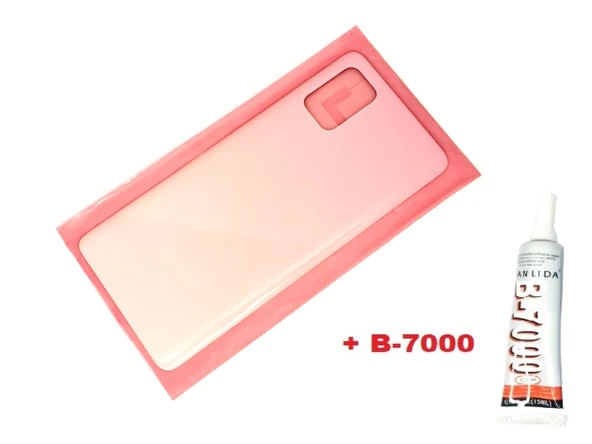 Tkgz Samsung Galaxy A71 A715 Arka Pil kapağı (B-7000) PEMBE ürün görseli 1
