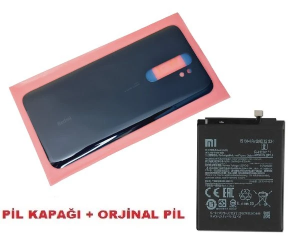Tkgz Xiaomi Redmi NOTE 8 PRO Arka Pil Batarya Kapağı + PİL (CAM) SİYAH ürün görseli 1