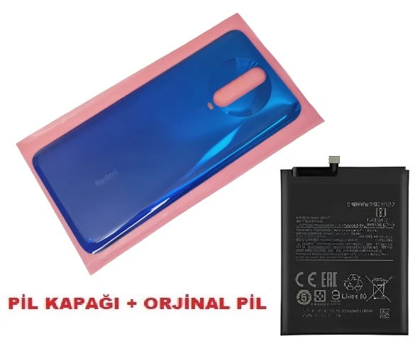 Tkgz Xiaomi Redmi K30 Arka Kapak Pil Kapağı + PİL (CAM) MAVİ ürün görseli 1