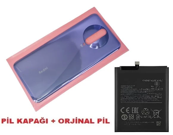 Tkgz Xiaomi Redmi K30 Arka Kapak Pil Kapağı + PİL (CAM) MOR ürün görseli 1