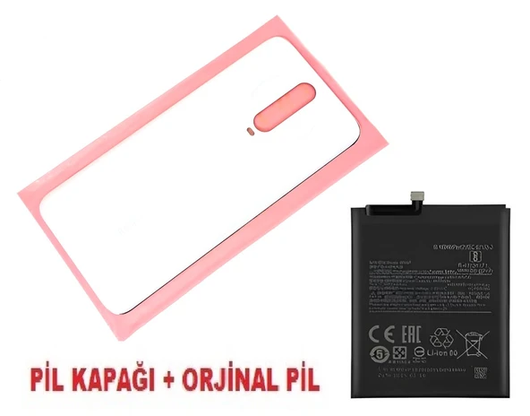 Tkgz Xiaomi Redmi K30 Arka Kapak Pil Kapağı + PİL (CAM) BEYAZ ürün görseli 1