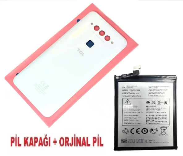 Tkgz Tcl Plex 780H Arka Pil Batarya Kapağı + PİL (CAM) BEYAZ ürün görseli 1