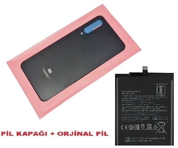 Tkgz Xiaomi Mİ 9SE Arka Pil Batarya Kapağı + PİL (CAM) SİYAH ürün görseli 1