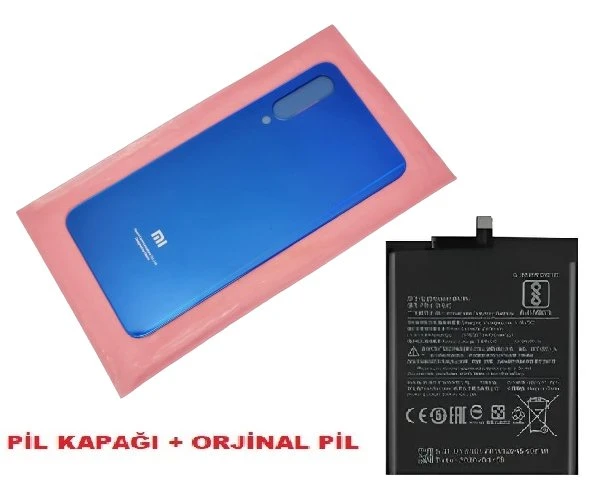 Tkgz Xiaomi Mİ 9SE Arka Pil Batarya Kapağı + PİL (CAM) MAVİ ürün görseli 1