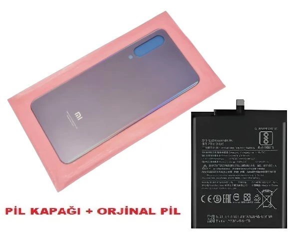 Tkgz Xiaomi Mİ 9SE Arka Pil Batarya Kapağı + PİL (CAM) MOR ürün görseli 1
