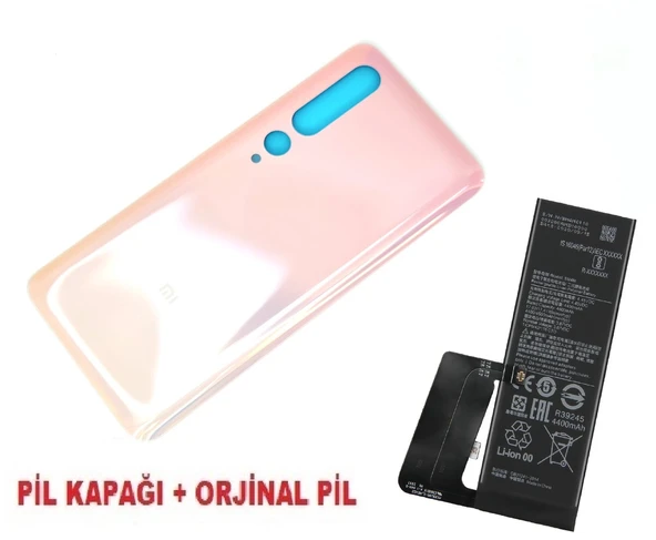 Tkgz Xiaomi Mİ 10 Arka Kapak Batarya Pil Kapağı 5G + PİL (CAM) PEMBE ürün görseli 1