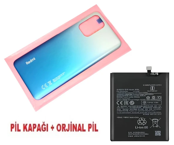 Tkgz Xiaomi Redmi NOTE 10S (4G) Arka Pil Batarya Kapağı + PİL MAVİ ürün görseli 1