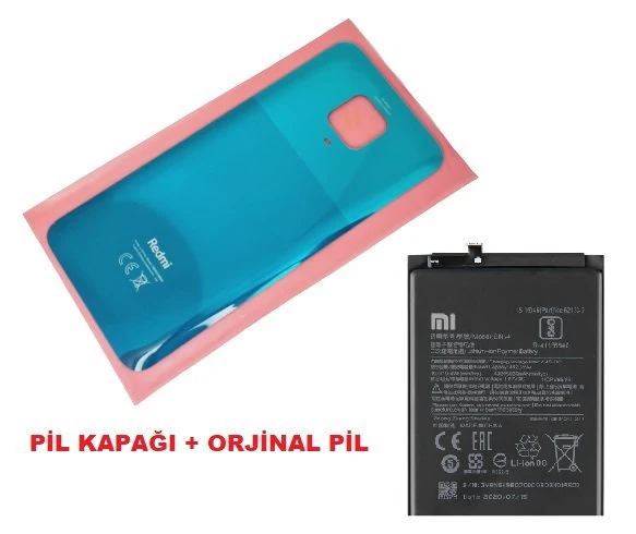 Tkgz Xiaomi Redmi NOTE 9 PRO Arka Kapak Batarya Kapağı + PİL (CAM) YEŞİL ürün görseli 1