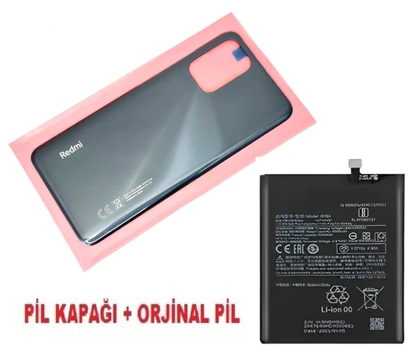 Tkgz Xiaomi Redmi NOTE 10 (4G) Arka Pil Batarya Kapağı + PİL SİYAH ürün görseli 1