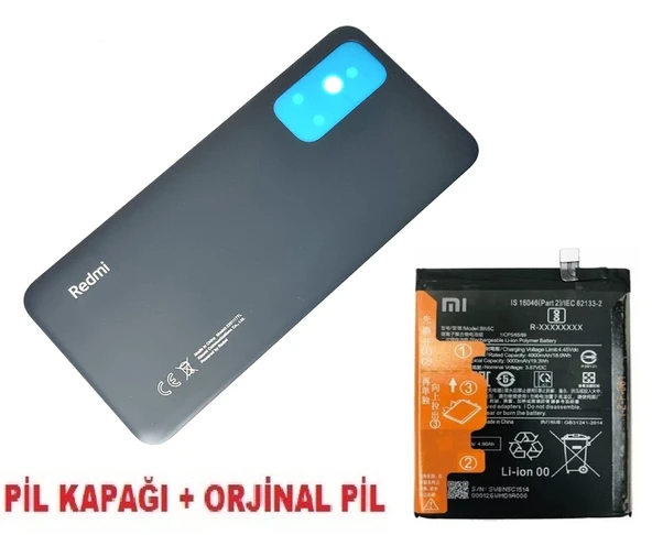Tkgz Xiaomi Redmi NOTE 11 Arka Pil Batarya Kapağı + PİL SİYAH ürün görseli 1