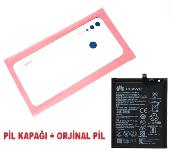 Tkgz - Nova 3i Arka Pil Batarya Kapağı + PİL (CAM) BEYAZ ürün görseli 1