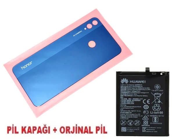Tkgz Honor 8X Arka Pil Batarya Kapağı + PİL MAVİ ürün görseli 1