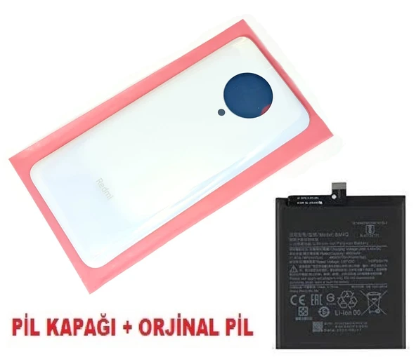 Tkgz Xiaomi POCO F2 PRO Arka Kapak Batarya Pil Kapağı + PİL (CAM) BEYAZ ürün görseli 1