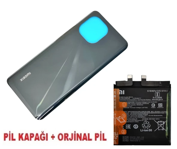 Tkgz Xiaomi Mİ 11 Arka Kapak Batarya Pil Kapağı + PİL (CAM) SİYAH ürün görseli 1