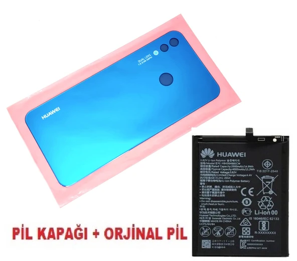 Tkgz - Nova 3i Arka Pil Batarya Kapağı + PİL (CAM) MAVİ ürün görseli 1